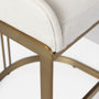 69456 - Hollyfield Cream Fabric Seat W/ Gold Metal Base Bar Stool