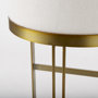 69456 - Hollyfield Cream Fabric Seat W/ Gold Metal Base Bar Stool
