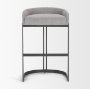 69457 - Hollyfield II Gray Fabric Seat W/ Gray Metal Base Bar Stool
