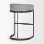 69457 - Hollyfield II Gray Fabric Seat W/ Gray Metal Base Bar Stool
