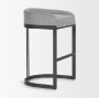 69457 - Hollyfield II Gray Fabric Seat W/ Gray Metal Base Bar Stool