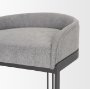 69457 - Hollyfield II Gray Fabric Seat W/ Gray Metal Base Bar Stool