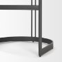 69457 - Hollyfield II Gray Fabric Seat W/ Gray Metal Base Bar Stool