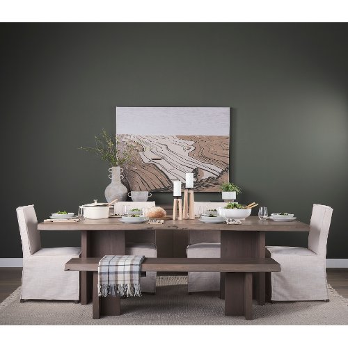 69140-AB - Konstantin 94.0 x 40.0 x 30.0 Medium Brown Wood W/ Live Edge Rectangular Dining Table