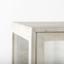 69301 - Arelius 36L x 18.75W x 63H White Wood W/ Gold Metal Base Display Cabinet