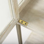 69301 - Arelius 36L x 18.75W x 63H White Wood W/ Gold Metal Base Display Cabinet