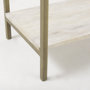69301 - Arelius 36L x 18.75W x 63H White Wood W/ Gold Metal Base Display Cabinet