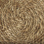 69446 - Allium Brown Handwoven Wool Cylindrical Pouf