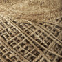 69446 - Allium Brown Handwoven Wool Cylindrical Pouf