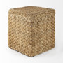 69447 - Aylin 16.5" Square Brown Jute Pouf