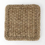 69447 - Aylin 16.5" Square Brown Jute Pouf