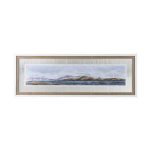 Icelandic Seascape by Jonathan Klassen Hand Embellished Textured Framed Art Print Matted under Glass
