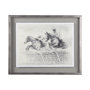 13942 - Horse Racing II by Mercana Studio a Hand Embellished Textured Framed Art Print Matted under Glass