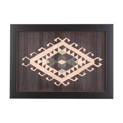 14021 - Brown Tapestry V by Mercana Studio a Hand Embellished Textured Framed Art Print