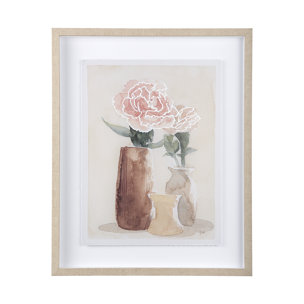Boho Flowers I by Mercana Studio a Hand Embellished Textured Framed Art Print Matted under Glass