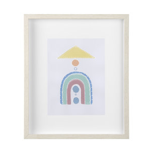 Pavilion II by Mercana Studio a Hand Embellished Textured Framed Art Print Matted under Glass