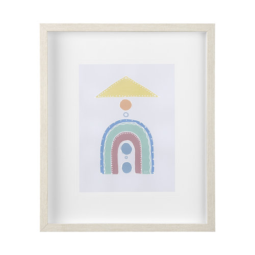 14029 - Pavilion II by Mercana Studio a Hand Embellished Textured Framed Art Print Matted under Glass