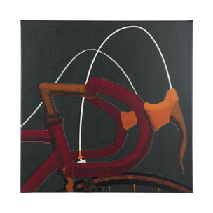 Bike Handle Green by Alarm a Hand Embellished Textured Canvas