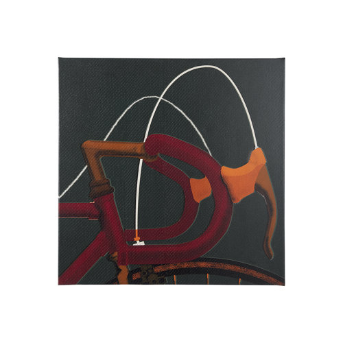 102019-S - Bike Handle Green by Alarm a Hand Embellished Textured Canvas