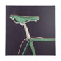 102025-L - Bike Saddle Purple by Alarm a Hand Embellished Textured Canvas