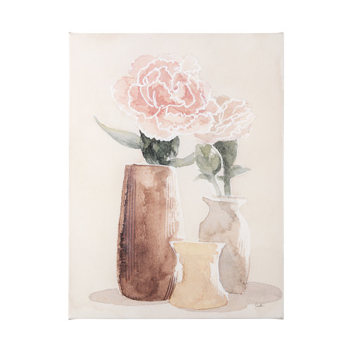 102036-L - Boho Flowers I by Gabrielle Crawford a Hand Embellished Textured Canvas