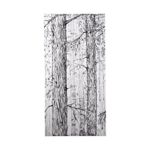 Forest BW I by Ariana a Hand Embellished Textured Canvas