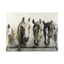 102054-L - Horses by Natali a Hand Embellished Textured Canvas