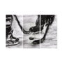 102063-L - Sports Collection Hockey-L 3 Piece Triptych by Mercana Studio a Hand Embellished Textured Canvas