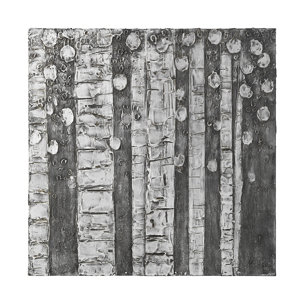 Birch Trees by Studio M a Hand Embellished Gallery-Wrapped Canvas Print