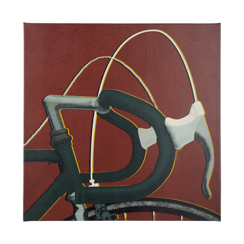 102022-L - Bike Handle Orange by Alarm a Hand Embellished Textured Canvas