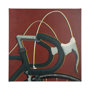 102022-L - Bike Handle Orange by Alarm a Hand Embellished Textured Canvas