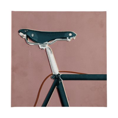 102024-L - Bike Saddle Pink by Alarm a Hand Embellished Textured Canvas