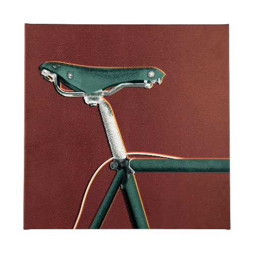 102026-S - Bike Saddle Orange by Alarm a Hand Embellished Textured Canvas