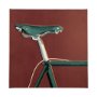 102026-S - Bike Saddle Orange by Alarm a Hand Embellished Textured Canvas