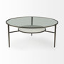 69253-AB - Felicity 36.0L x 36.0W x 16.0H Marble Top W/Iron Frame Coffee Table
