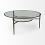 69253-AB - Felicity 36.0L x 36.0W x 16.0H Marble Top W/Iron Frame Coffee Table