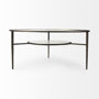 69253-AB - Felicity 36.0L x 36.0W x 16.0H Marble Top W/Iron Frame Coffee Table