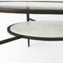 69253-AB - Felicity 36.0L x 36.0W x 16.0H Marble Top W/Iron Frame Coffee Table