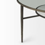 69253-AB - Felicity 36.0L x 36.0W x 16.0H Marble Top W/Iron Frame Coffee Table
