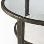 69254-AB - Felicity 15.8L X 15.8W X 22.5H Glass Top W/ White Marble Shelf and Antique Gold Base End/Side Table