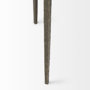 69254-AB - Felicity 15.8L X 15.8W X 22.5H Glass Top W/ White Marble Shelf and Antique Gold Base End/Side Table