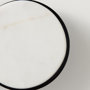 69222 - Sophia 5.0 L x 5.0 W x 3.0 H White Marble Set of 2 Wall Hooks