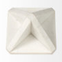 69225 - Sophia 5.5 L x 5.5 W x 8.5 H White Marble Decor Stand