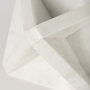 69225 - Sophia 5.5 L x 5.5 W x 8.5 H White Marble Decor Stand