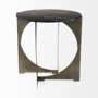 69264-AB - Reinhold II 21L x 21W x 21H Black Marble Top Iron Side Table 