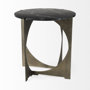69264-AB - Reinhold II 21L x 21W x 21H Black Marble Top Iron Side Table 
