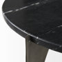 69264-AB - Reinhold II 21L x 21W x 21H Black Marble Top Iron Side Table 