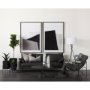 69442 - Zadie 14x26 Light Gray and Dark Gray Fabric Color Blocked Pillow Cover 