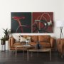 102022-L - Bike Handle Orange by Alarm a Hand Embellished Textured Canvas
