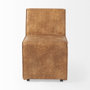 69614 - Damon 19.8L x 26.3W x 31.8H Cognac Brown Faux Leather Dining Chair